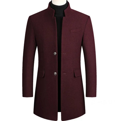 Maas & Mode® | Kasjmier-wollen heren trenchcoat