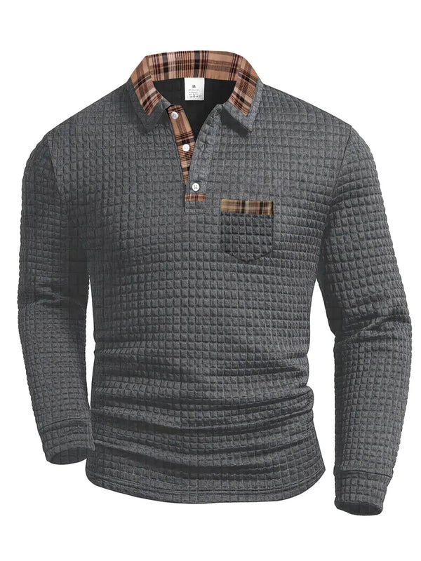 Maas & Mode® | Comfortabele Lange Mouw Polo voor Heren
