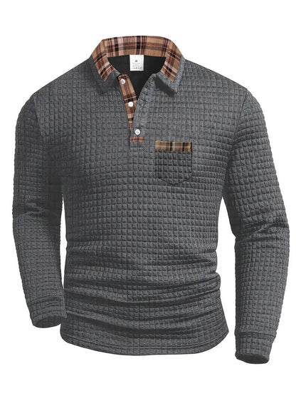 Maas & Mode® | Comfortabele Lange Mouw Polo voor Heren