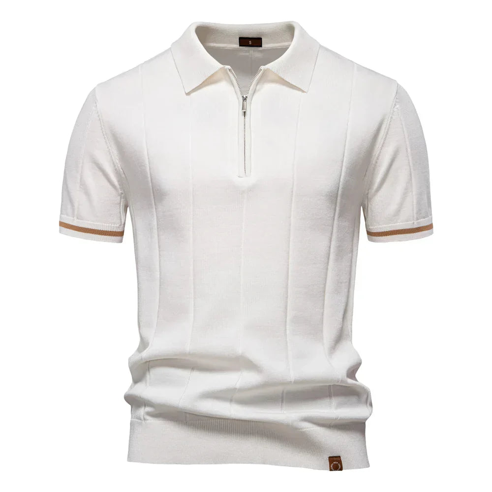 Maas & Mode® | Zomerse Polo met Rits
