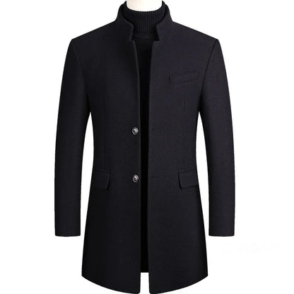 Maas & Mode® | Kasjmier-wollen heren trenchcoat