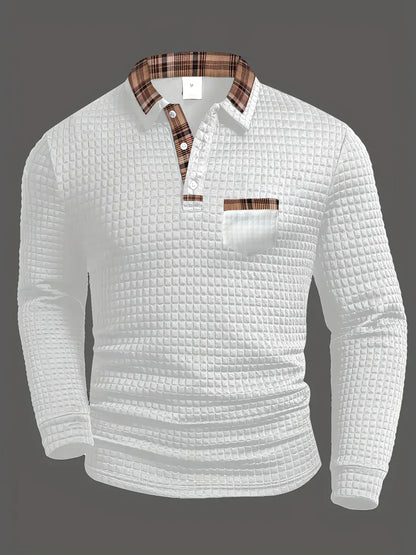 Maas & Mode® | Comfortabele Lange Mouw Polo voor Heren