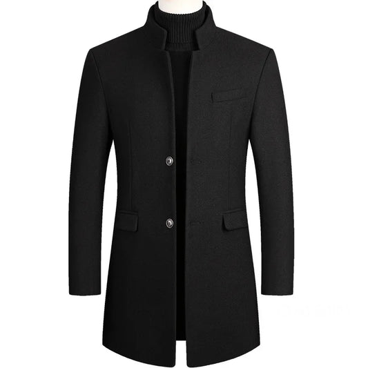 Maas & Mode® | Kasjmier-wollen heren trenchcoat