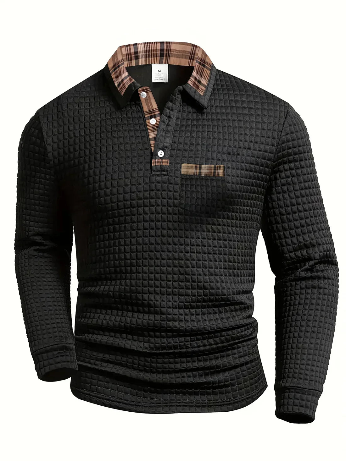 Maas & Mode® | Comfortabele Lange Mouw Polo voor Heren