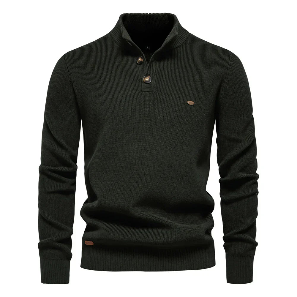 Maas & Mode | Heren Trui met Knoopdetails