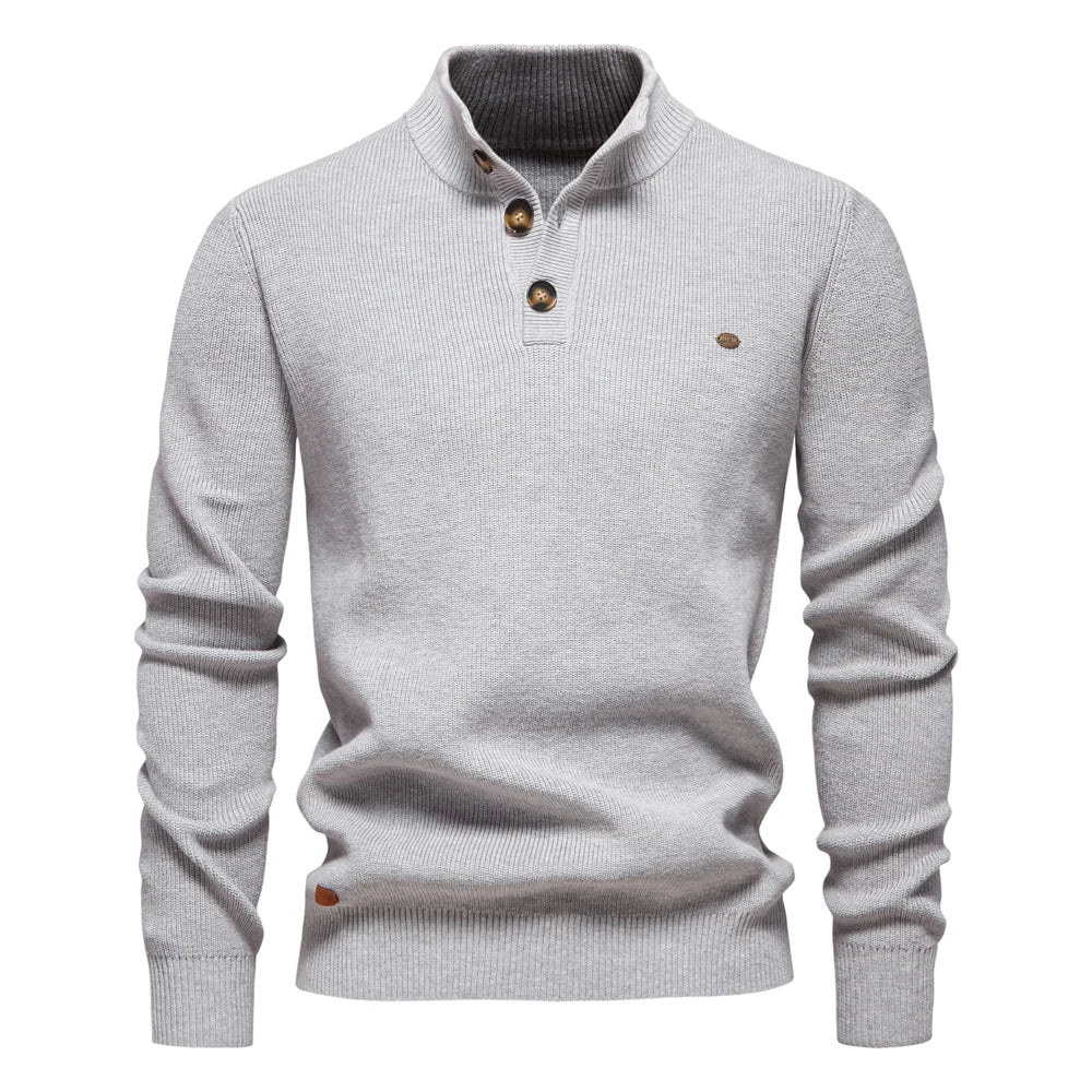 Maas & Mode | Heren Trui met Knoopdetails