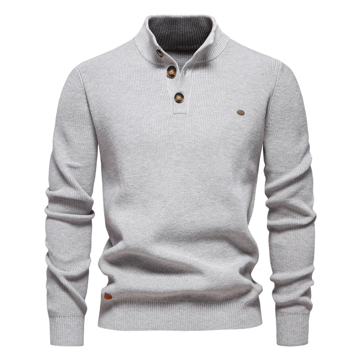 Maas & Mode | Heren Trui met Knoopdetails