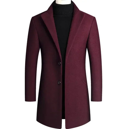 Maas & Mode® | Kasjmier-wollen heren trenchcoat