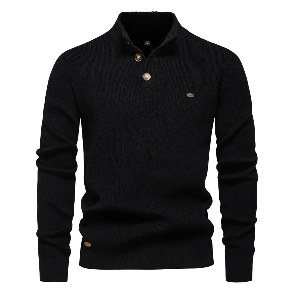 Maas & Mode | Heren Trui met Knoopdetails