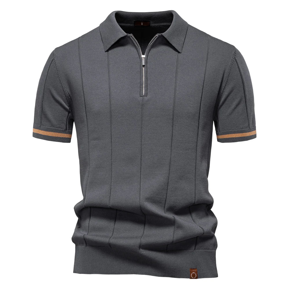 Maas & Mode® | Zomerse Polo met Rits