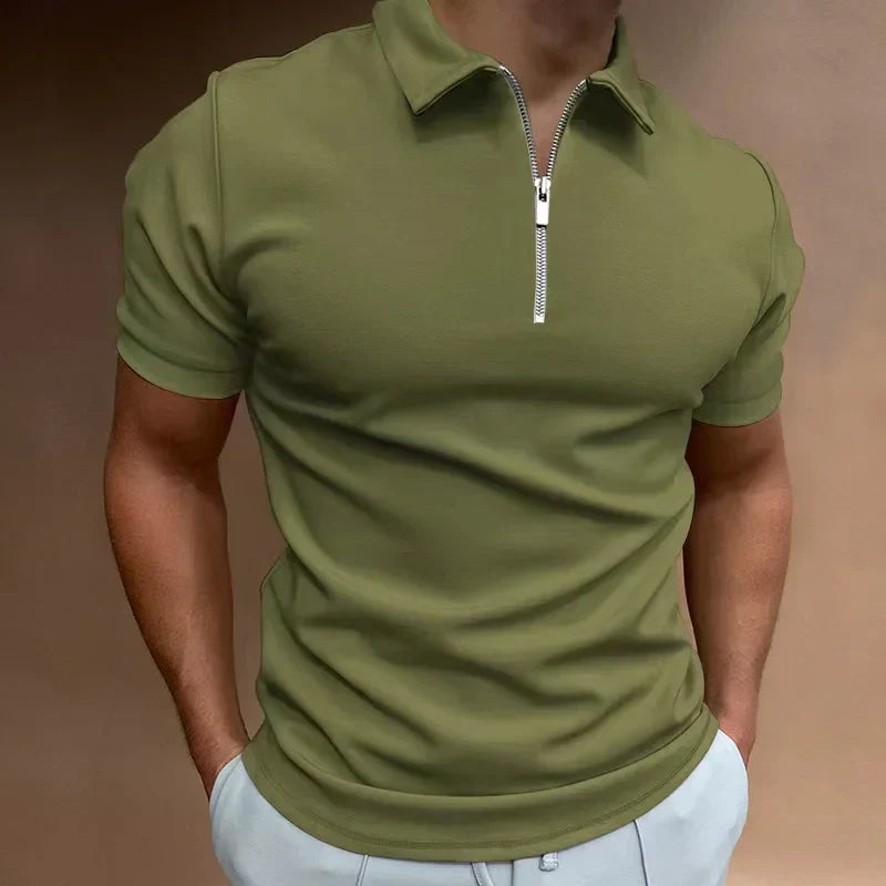 Maas & Mode® | Klassieke Rits Polo Shirt