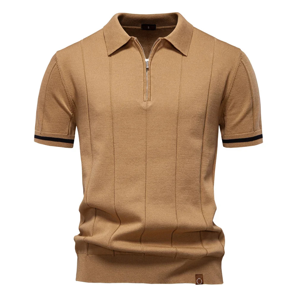 Maas & Mode® | Zomerse Polo met Rits