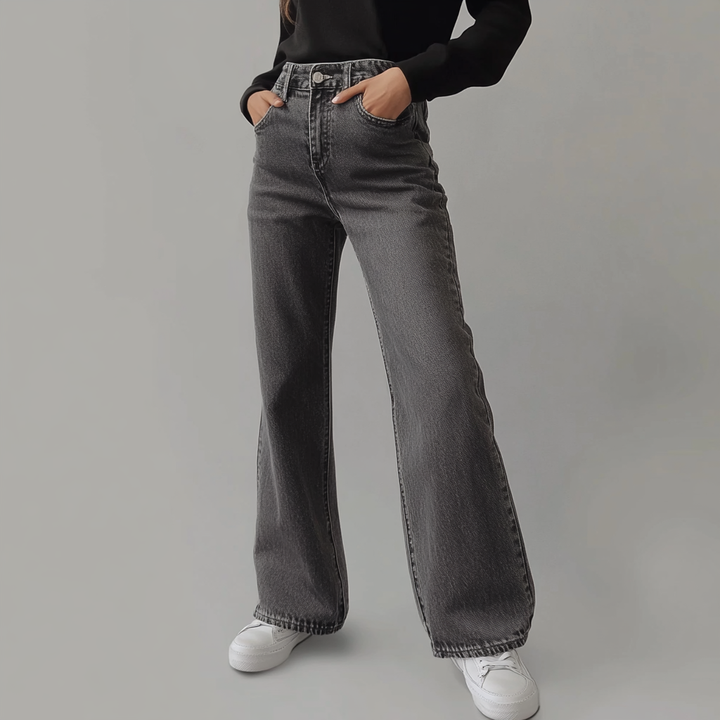 Maas & Mode | Grijze Damesbroek Wide Leg
