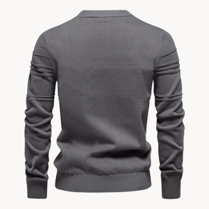 Maas & Mode® | Gestreepte Katoenen Trui voor Heren
