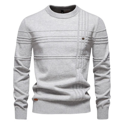 Maas & Mode® | Gestreepte Katoenen Trui voor Heren
