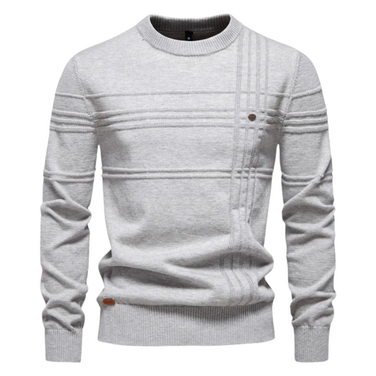 Maas & Mode® | Gestreepte Katoenen Trui voor Heren