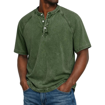 Maas & Mode® | Milan Vintage Henley T-Shirt