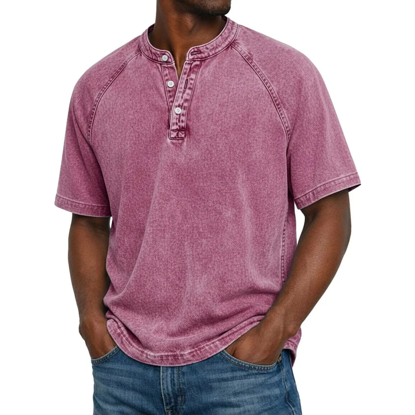 Maas & Mode® | Milan Vintage Henley T-Shirt