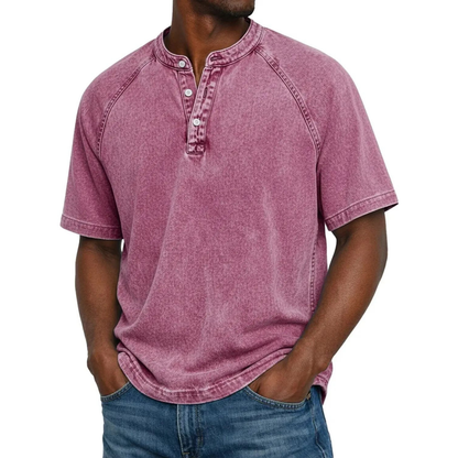 Maas & Mode® | Milan Vintage Henley T-Shirt