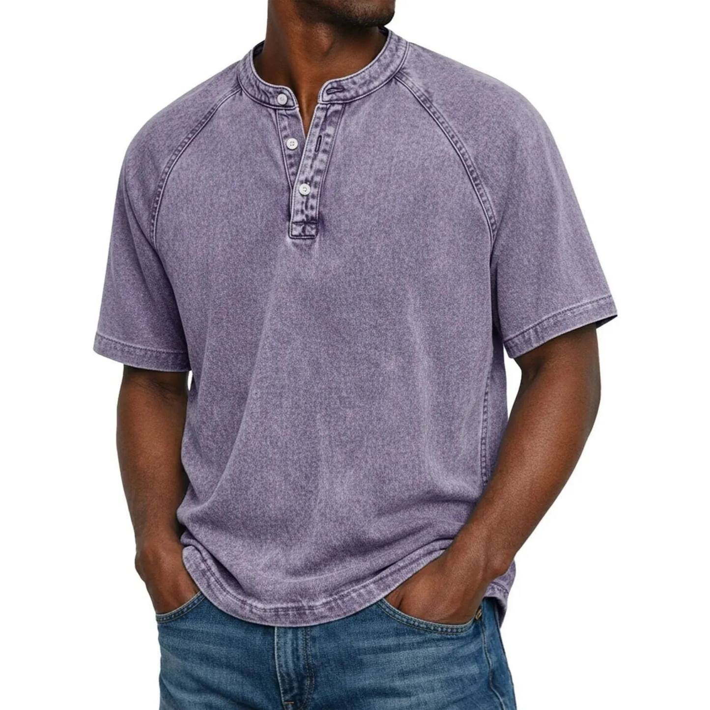 Maas & Mode® | Milan Vintage Henley T-Shirt