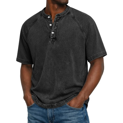 Maas & Mode® | Milan Vintage Henley T-Shirt