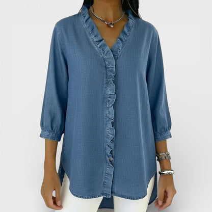 Maas & Mode® | Elegante blouse met ruffles