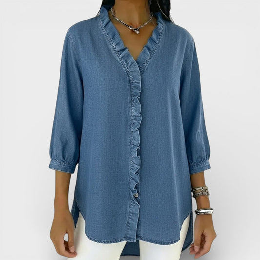 Maas & Mode® | Elegante blouse met ruffles