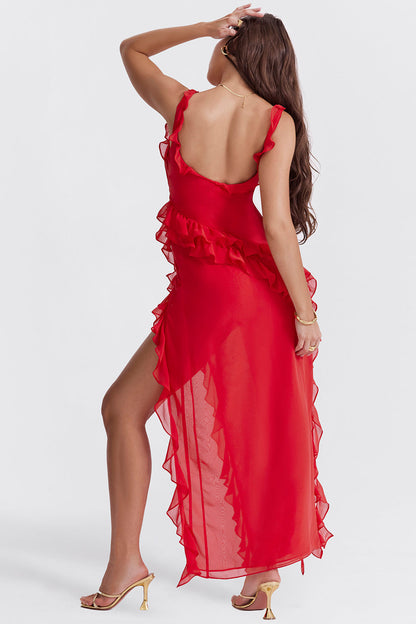 Maas & Mode® | Stralende Jurk met Ruffles