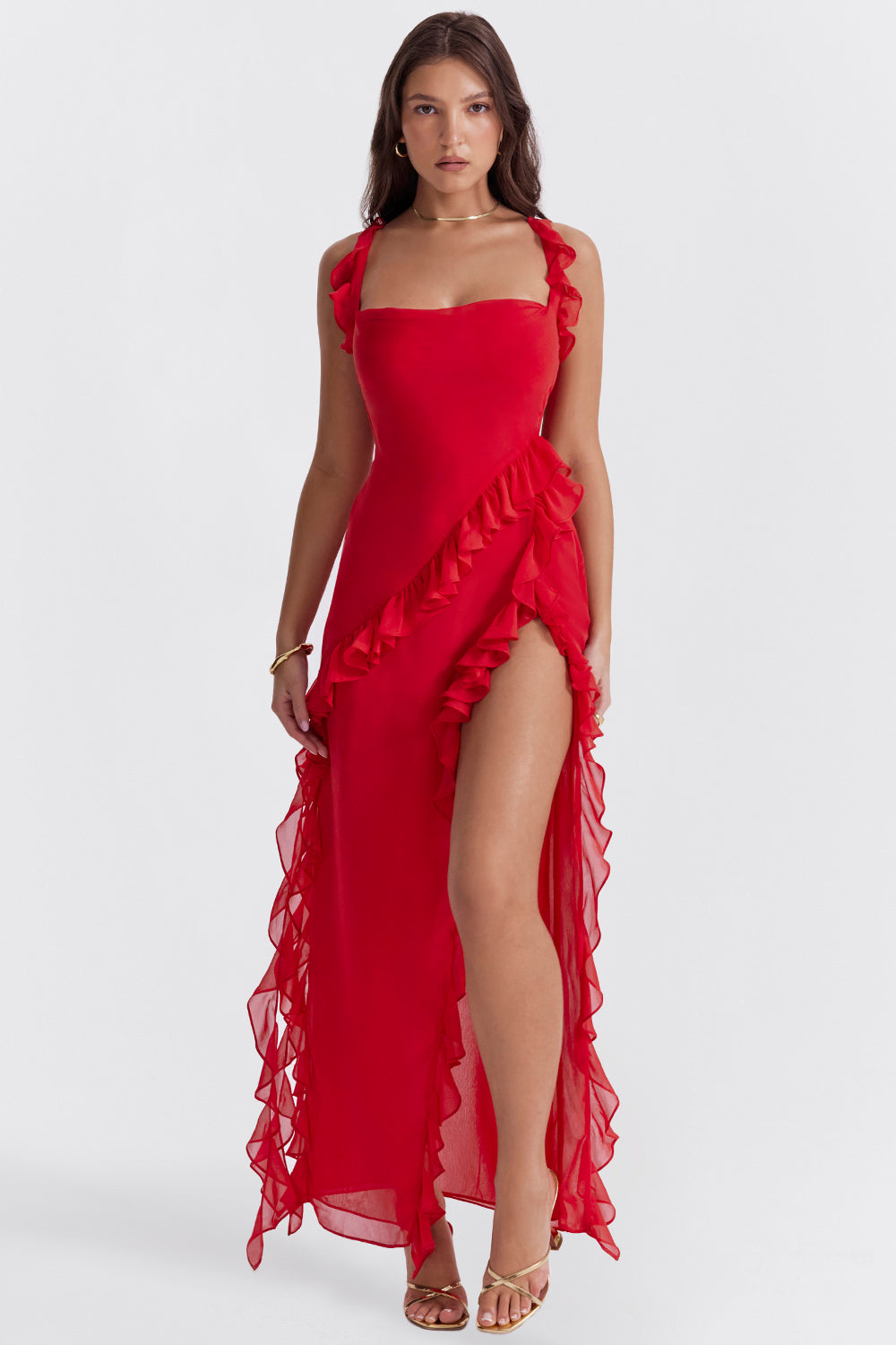 Maas & Mode® | Stralende Jurk met Ruffles