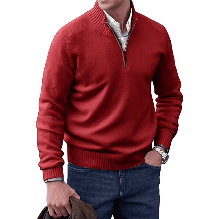 Maas & Mode | Moderne sweater met korte rits