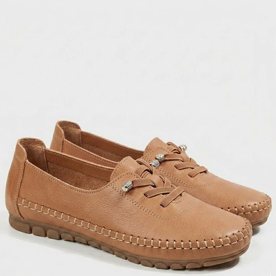Maas & Mode | Comfortschoen met zacht bovenwerk en gevormd voetbed