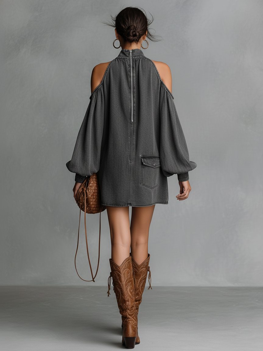 Maas & Mode® | Denim Mini Jurk