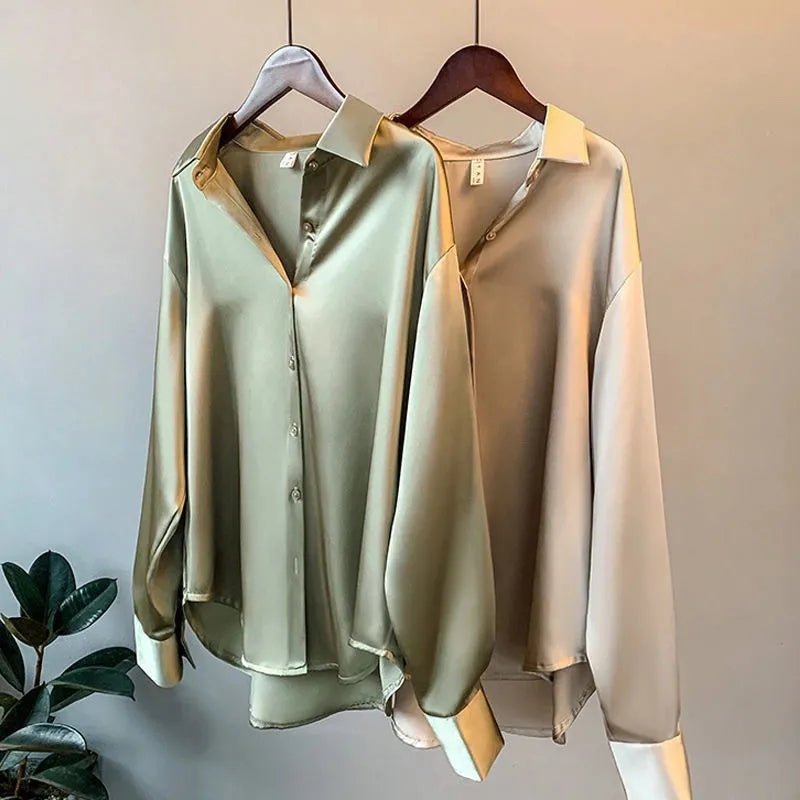 Maas & Mode® | Camicia™  Satijnen blouse voor dames