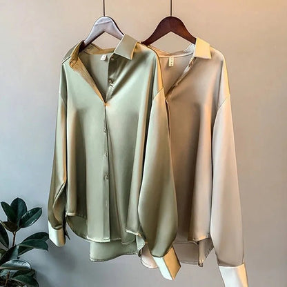 Maas & Mode® | Camicia™  Satijnen blouse voor dames