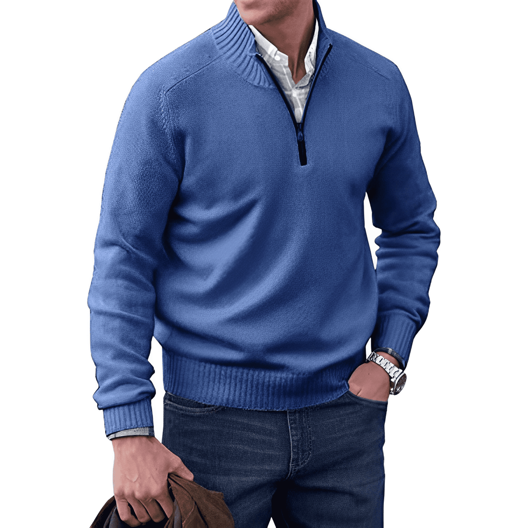 Maas & Mode | Moderne sweater met korte rits