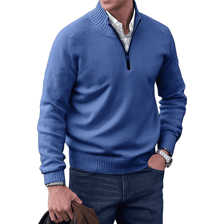 Maas & Mode | Moderne sweater met korte rits
