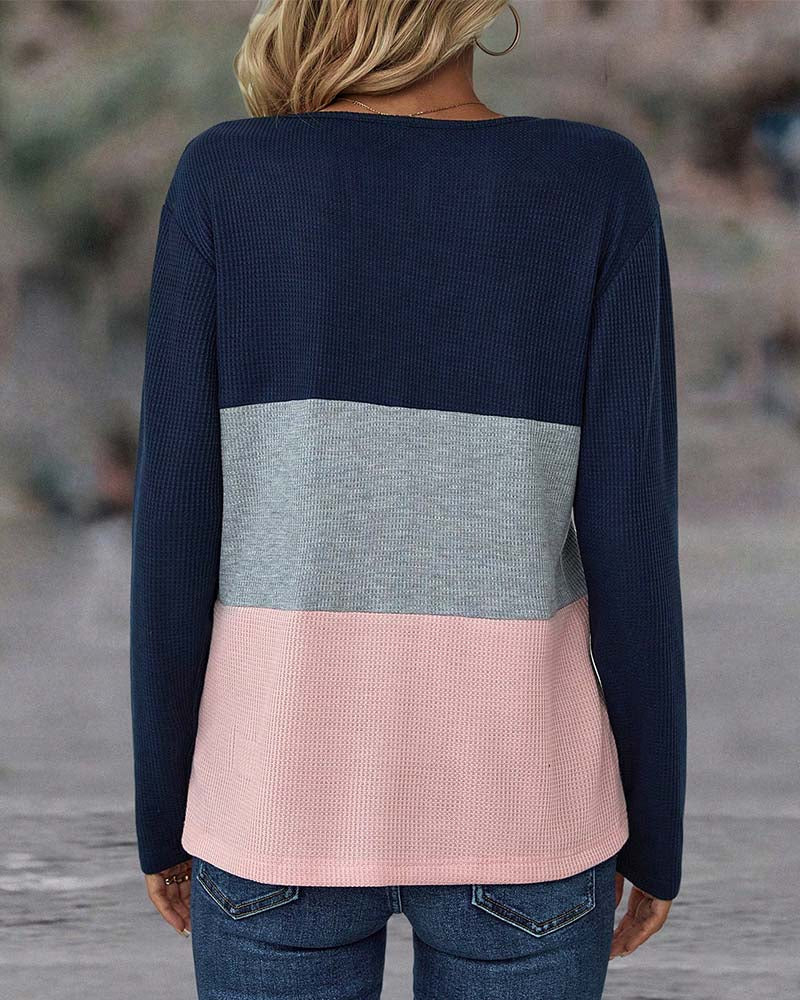 Maas & Mode® | Kleurrijke Top met Kraag