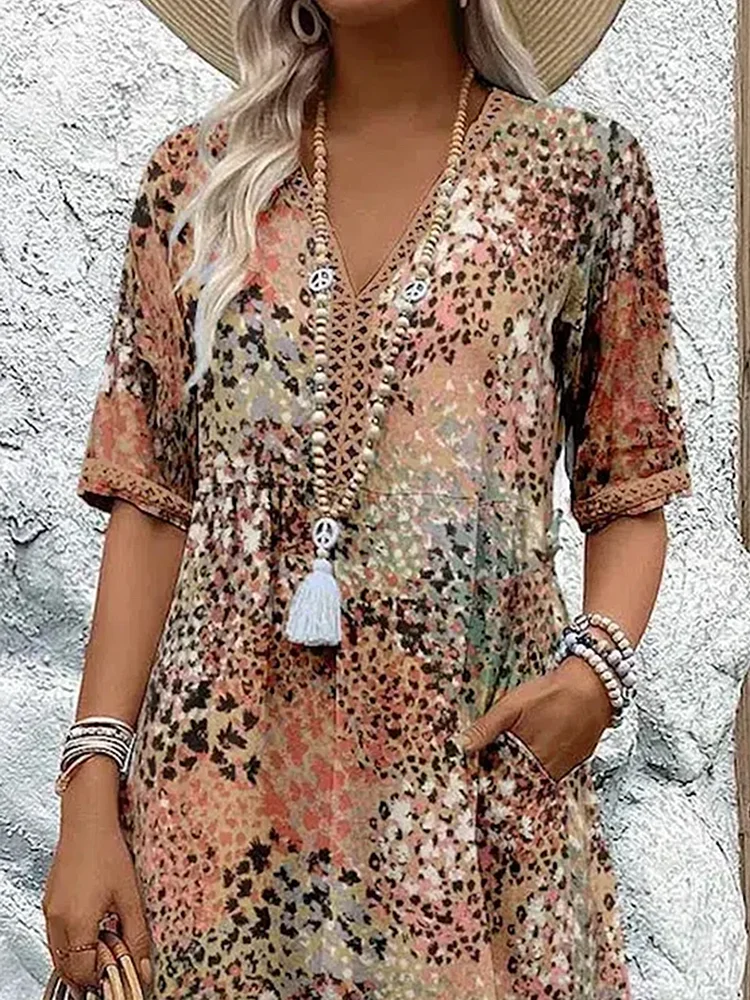 Maas & Mode® | Levendige bloemenjurk