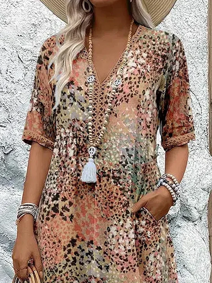 Maas & Mode® | Levendige bloemenjurk