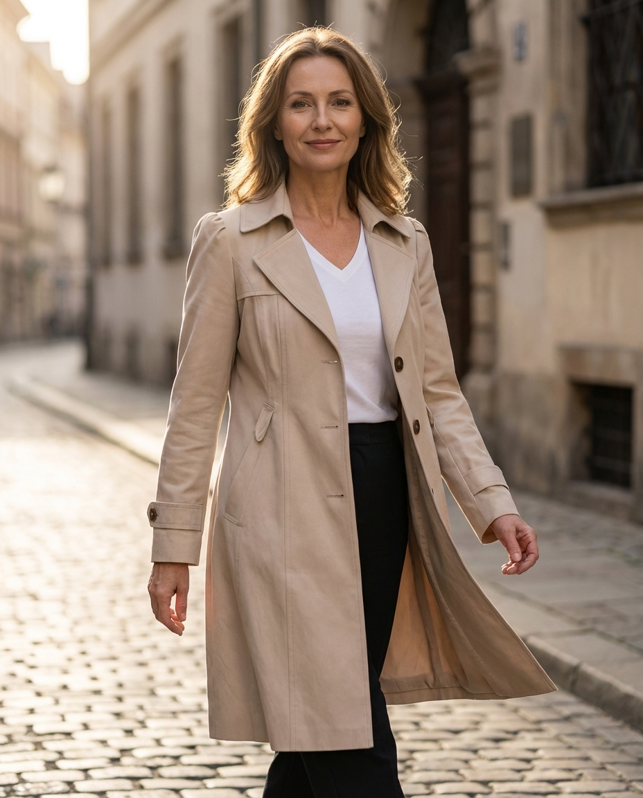 Maas & Mode® |  Elegante comfortabele zomer jas