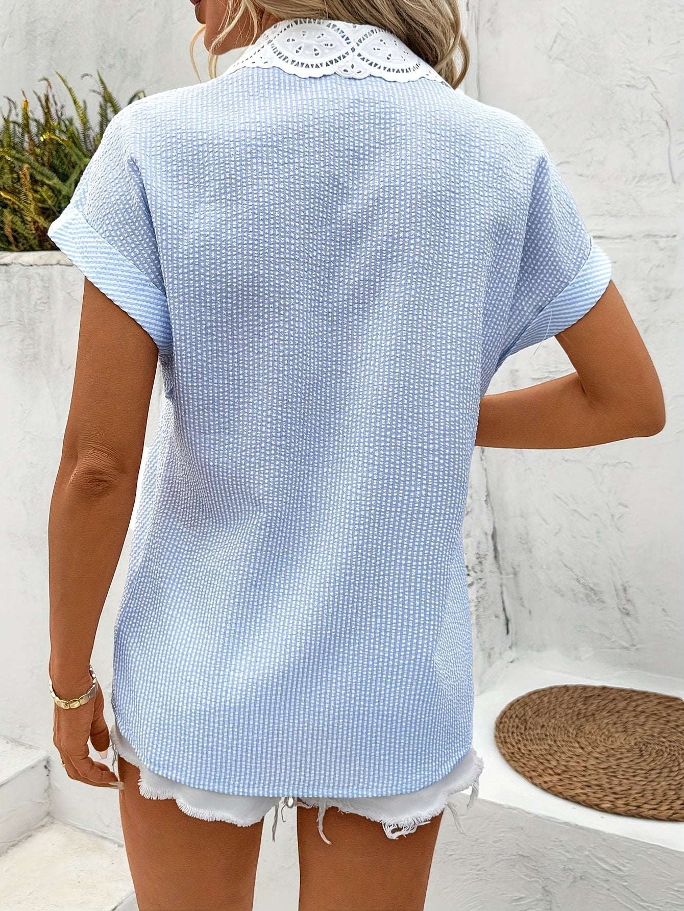 Maas & Mode® | Florence™ Casual Gestreepte Zomerblouse