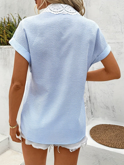 Maas & Mode® | Florence™ Casual Gestreepte Zomerblouse