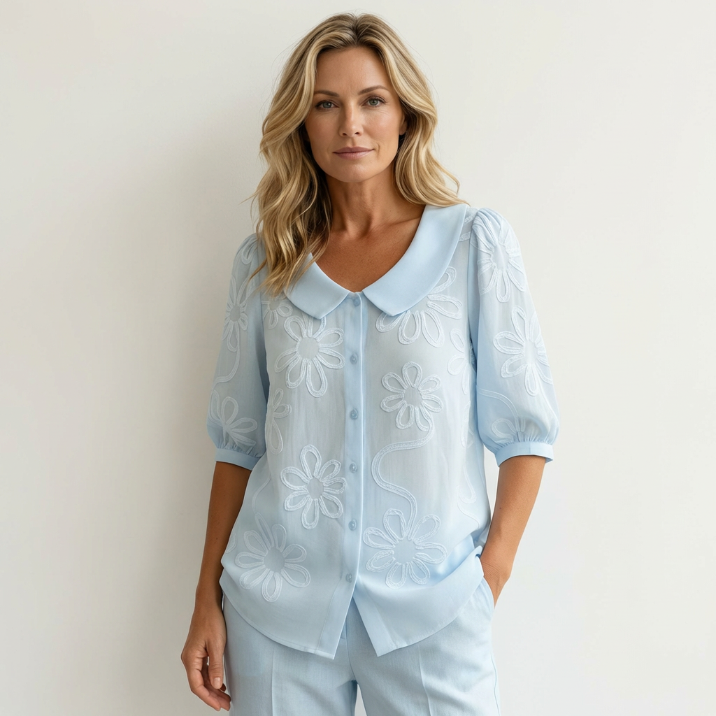 Maas & Mode® | Elegante zachte dames blouse
