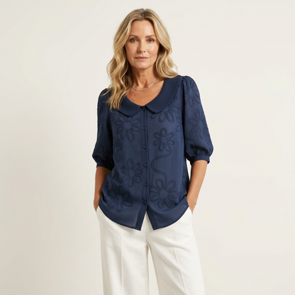Maas & Mode® | Elegante zachte dames blouse