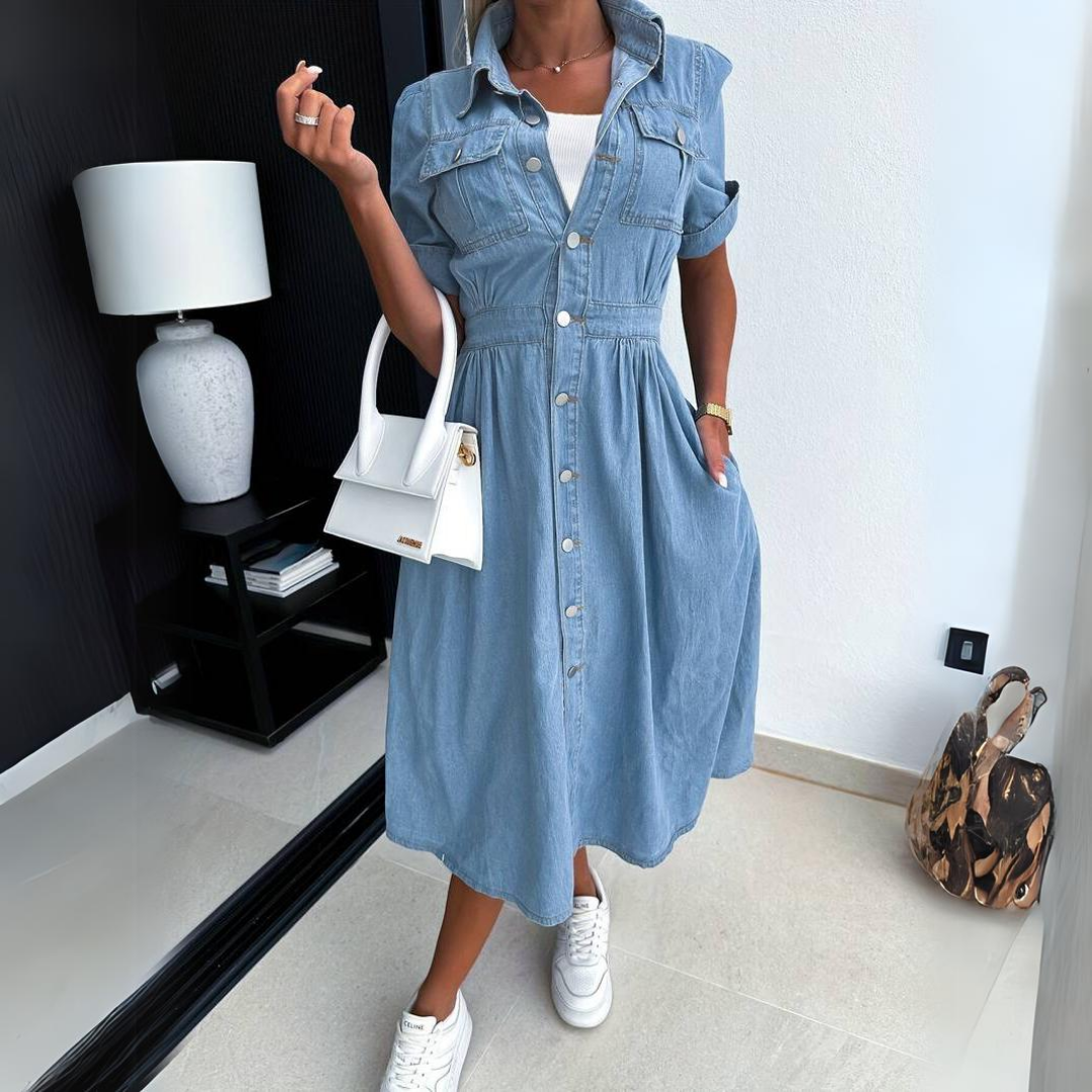 Maas & Mode® | Casual Denim Jurk