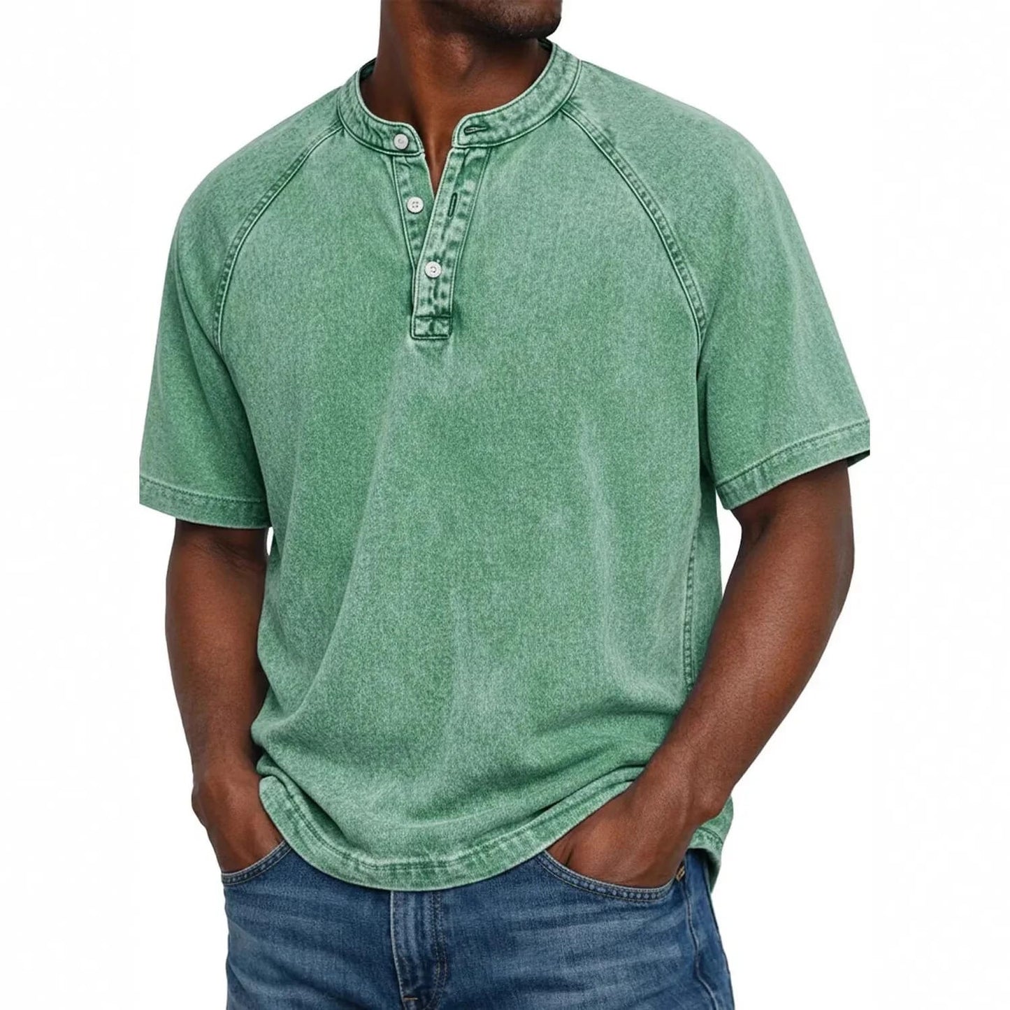Maas & Mode® | Milan Vintage Henley T-Shirt