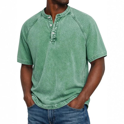 Maas & Mode® | Milan Vintage Henley T-Shirt