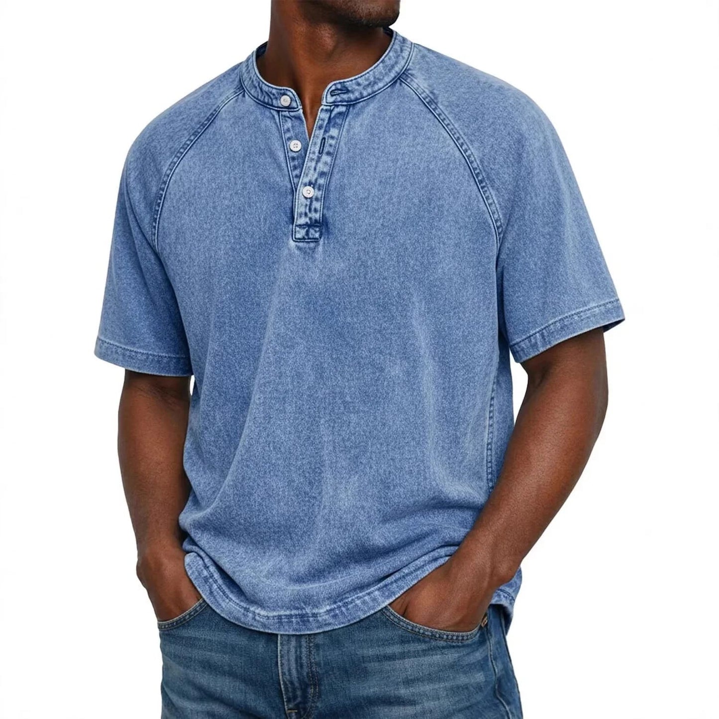 Maas & Mode® | Milan Vintage Henley T-Shirt