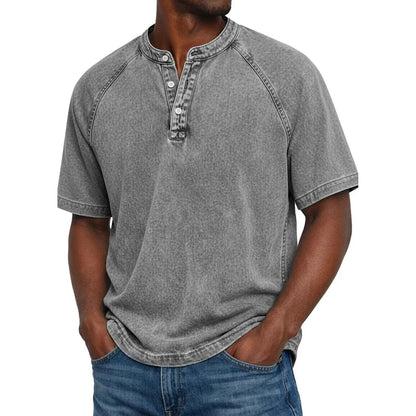 Maas & Mode® | Milan Vintage Henley T-Shirt