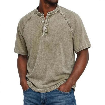 Maas & Mode® | Milan Vintage Henley T-Shirt